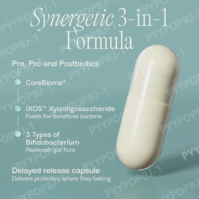Probiotic Capsules with Prebiotic Plant Fiber – 60 Capsules