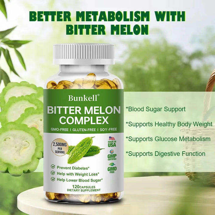 Bitter Melon Extract - Helps balance blood sugar and blood lipids, promotes overall metabolic health, weight management,