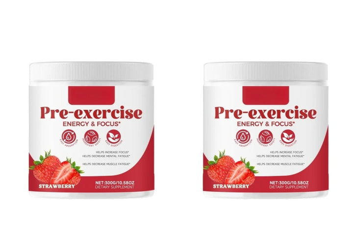 Pre-Workout Energy &amp; Focus Powder – Strawberry 300g
