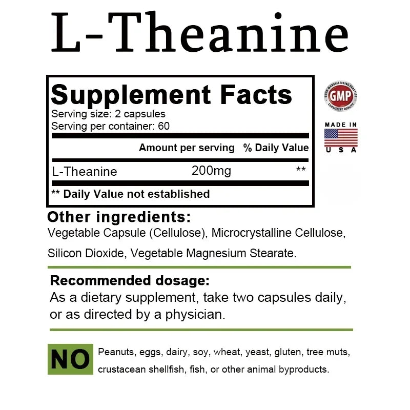 L-Theanine Supplement – Relaxation, Mood &amp; Focus Support