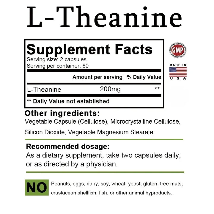L-Theanine Supplement – Relaxation, Mood &amp; Focus Support