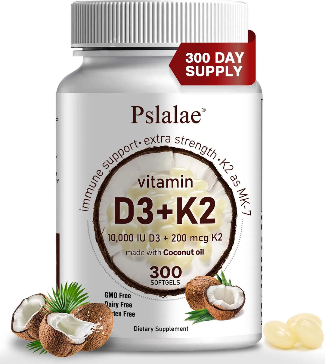 Vitamin D3 10,000 IU + K2 200 mcg Softgels