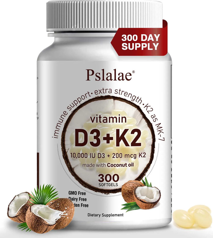 Vitamin D3 10,000 IU + K2 200 mcg Softgels