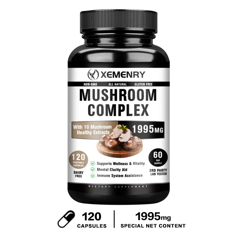 Mushroom Supplement Blend – Energy, Focus &amp; Brain Support
