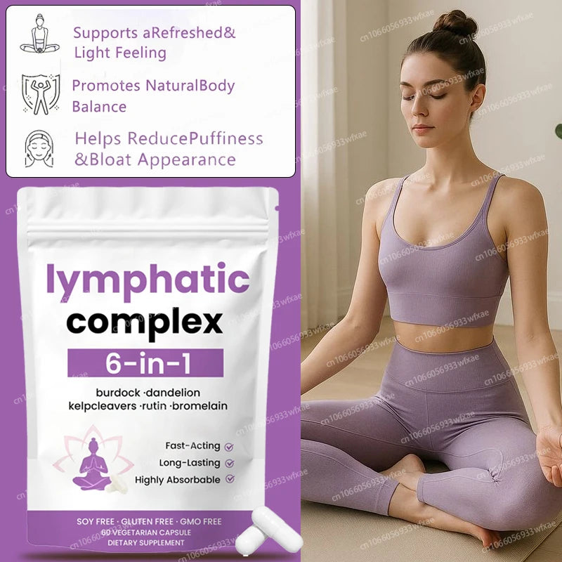 Lymph System Cleanse Detox Support  Lymphatic Drainage Supplement Accelerate Metabolism Reduce Swelling,Promote Fluid Balance