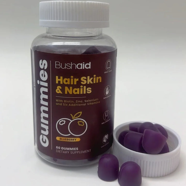 BushAid Hair, Skin &amp; Nails Gummies – Vitamin Complex