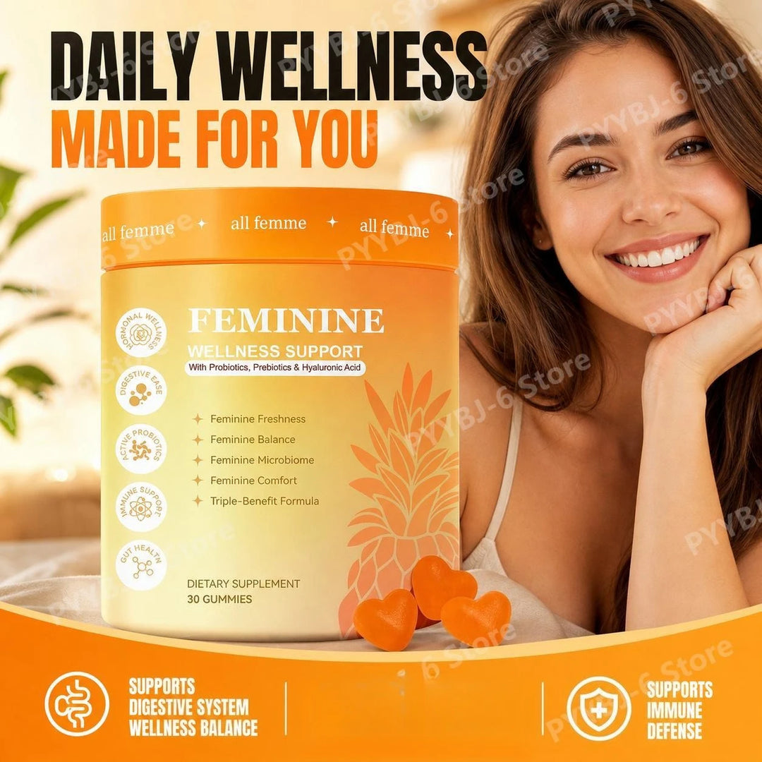 Women’s Feminine Wellness Gummies – B6, Zinc &amp; Inulin