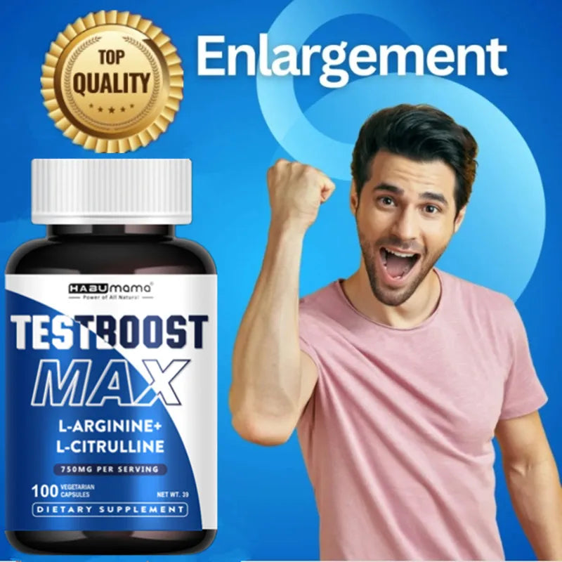 100 Caps | L-Arginine + L-Citrulline Complex | Energy &amp; Enlargement  Size Growth Male Support | Experts Clinically Studied