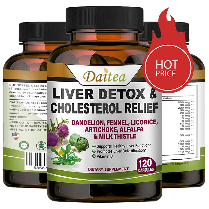 Vitamin B Silymarin &amp; Dandelion Root Liver Health Support, Antioxidant Support, Detoxification, Cleansing, Immunity, Men &amp; Women