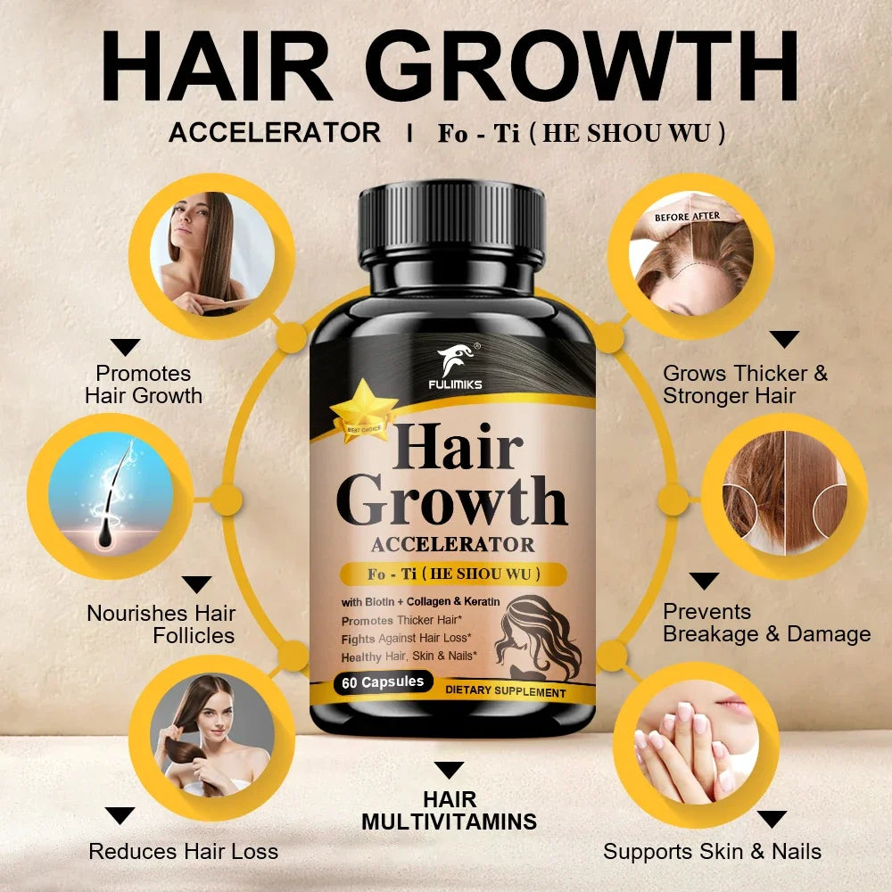 Hair Growth Vitamins Capsules – Hair, Skin &amp; Nails Support