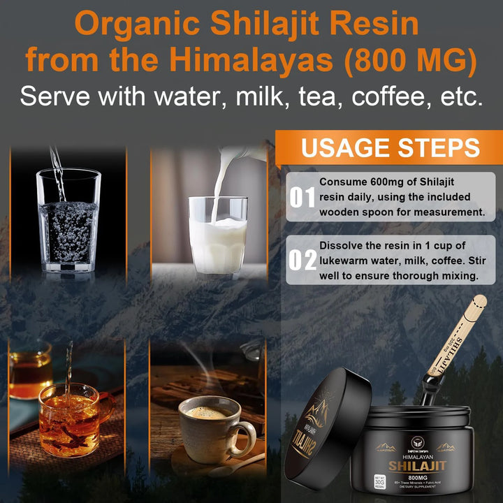 Pure Himalayan Shilajit Resin – 500mg