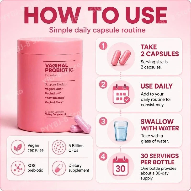 Women’s Probiotic Capsules – Lactobacillus &amp; Prebiotics