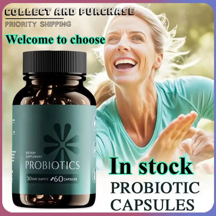 Probiotic Capsules with Prebiotic Plant Fiber – 60 Capsules