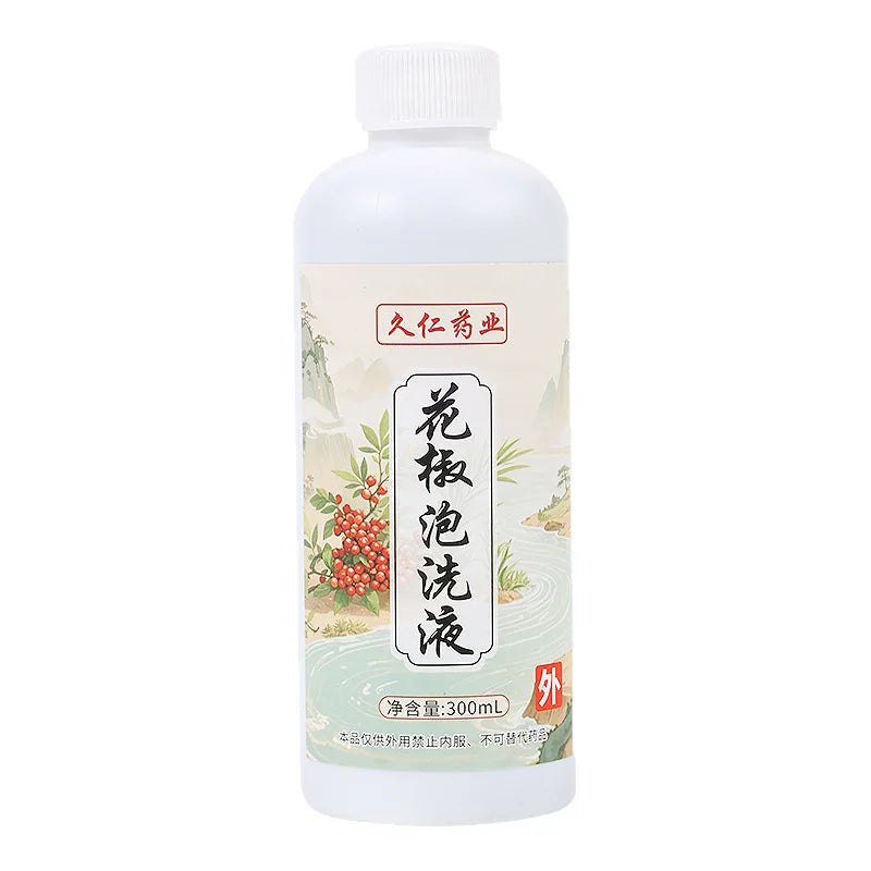 300ml Herbal Foot &amp; Body Soak - Mugwort Pepper Liquid for Dampness/Cold Relief, No-Boil Concentrated Yao Bath