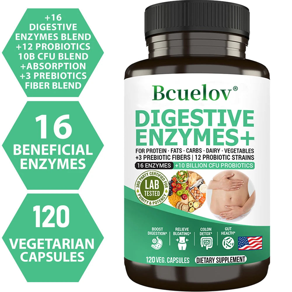 Digestive Enzymes with Prebiotics &amp; Probiotics – 10B CFU