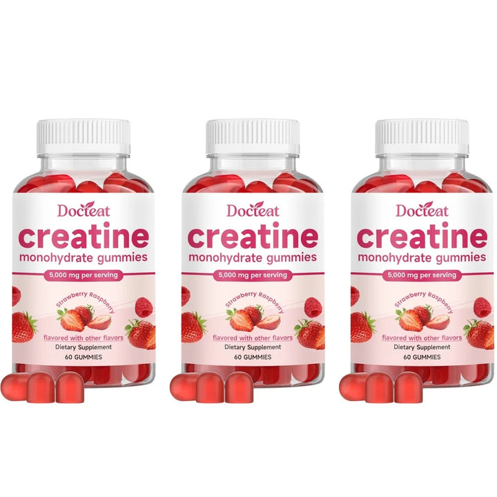 Docteat Creatine Monohydrate Gummies – 5,000mg, 60 Count