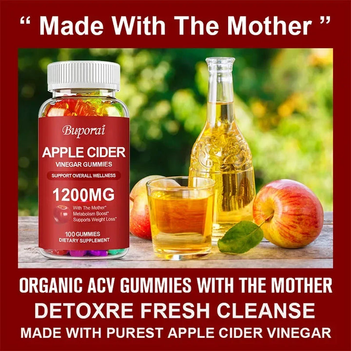 Apple Cider Vinegar Gummies 1200mg – Digestive &amp; Wellness Support