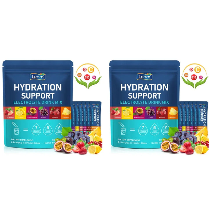 Lenm Electrolyte Drink Mix – Sugar-Free, 24 Sticks