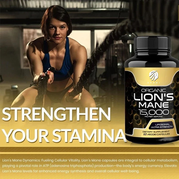 Lion’s Mane Mushroom Capsules – Memory &amp; Focus Support, 60 Capsules