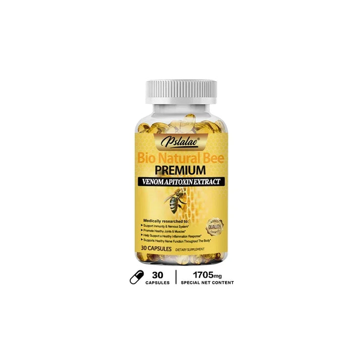 Natural Bee Capsules Enhance Immunity and Anti-oxidation, Effectively Relieve Joint Inflammation 120 Capsules Non-GMO Supplement