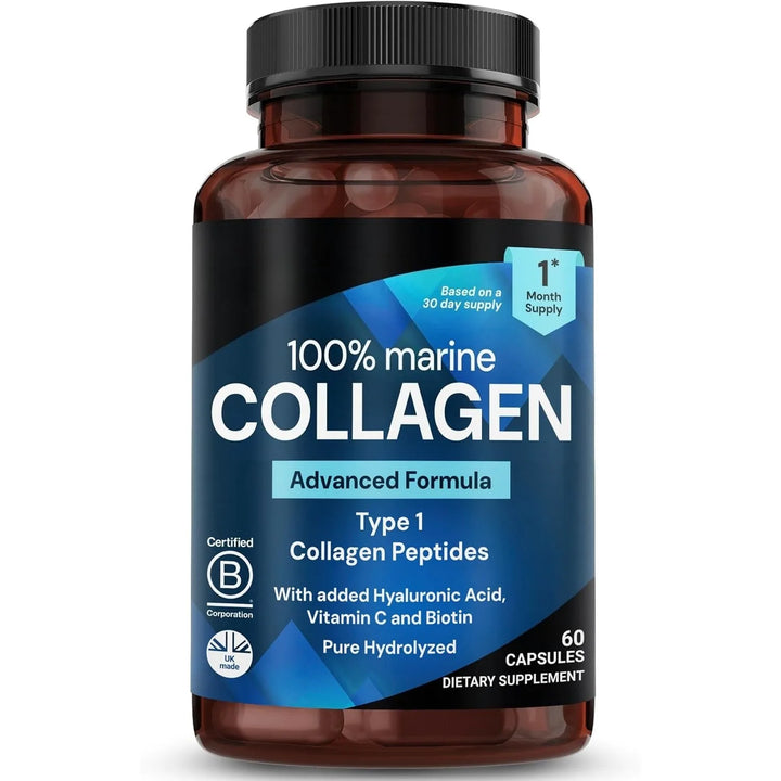 Marine Collagen Capsules – Hyaluronic Acid, Vitamin C &amp; Biotin