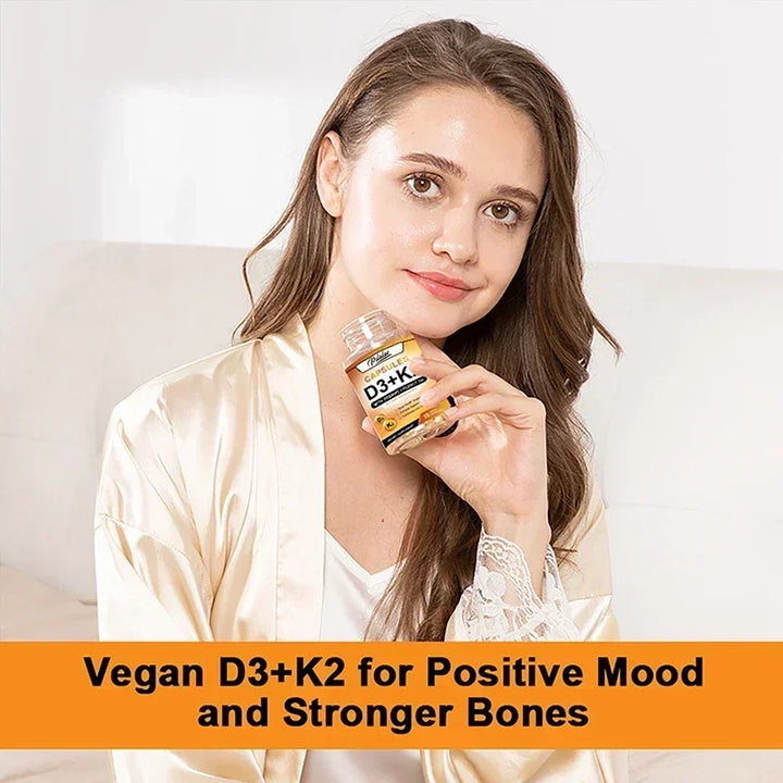 Vitamin D3 + K2 Capsules – Bone &amp; Immune Support