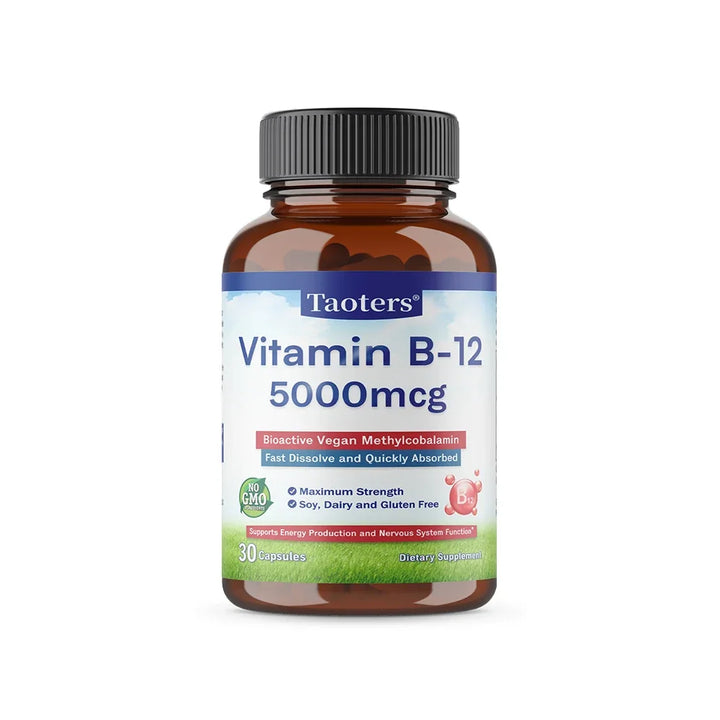 Vitamin B12 5000 Mcg - Supports Heart Health, Nervous System, Promotes Metabolism, Increases Energy Levels, Relieves Fatigue