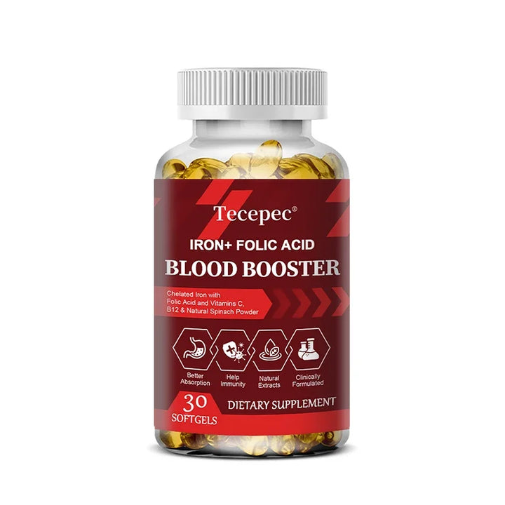 Iron + Folic Acid Supplement – Vitamin C, B12 &amp; Zinc