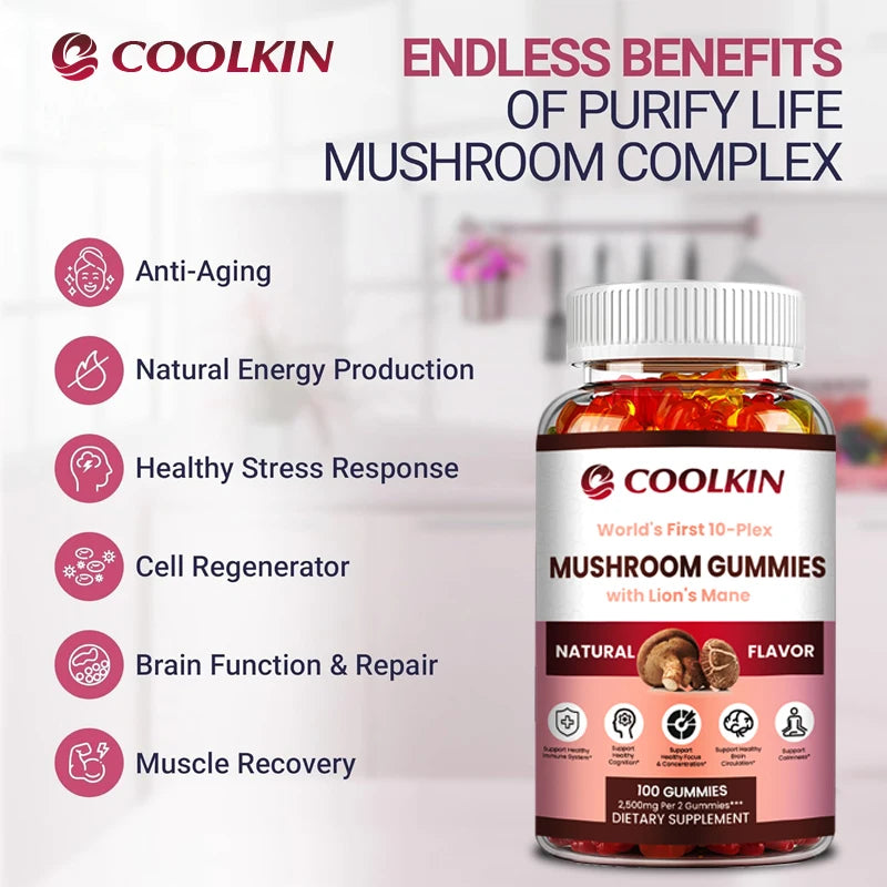 Mushroom Gummy Complex – Maitake, Shiitake &amp; Lion’s Mane