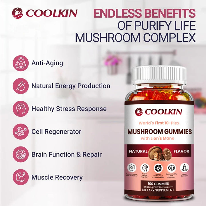 Mushroom Gummy Complex – Maitake, Shiitake &amp; Lion’s Mane