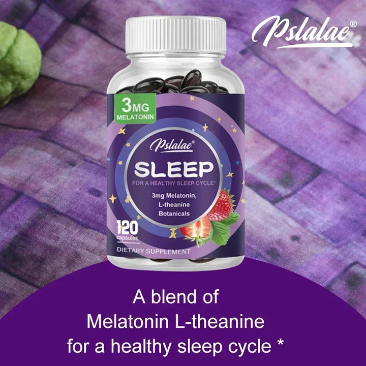 Melatonin 3mg + L-Theanine Capsules – Sleep Support