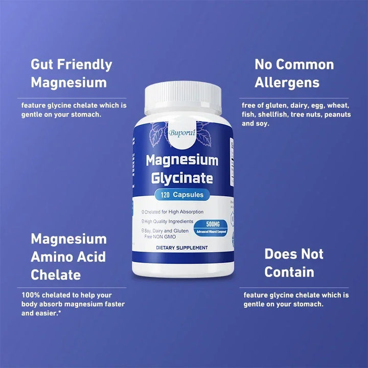 Magnesium Glycinate – Nerve, Muscle &amp; Sleep Support