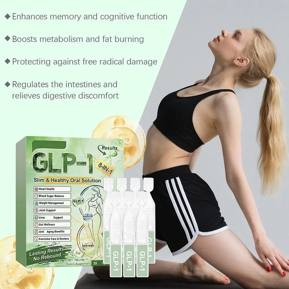 8in1 GLP-1 Body Care Drops Support Intestinal Health Balance Metabolism Blood Sugar And Promote Digestion And Body Shaping