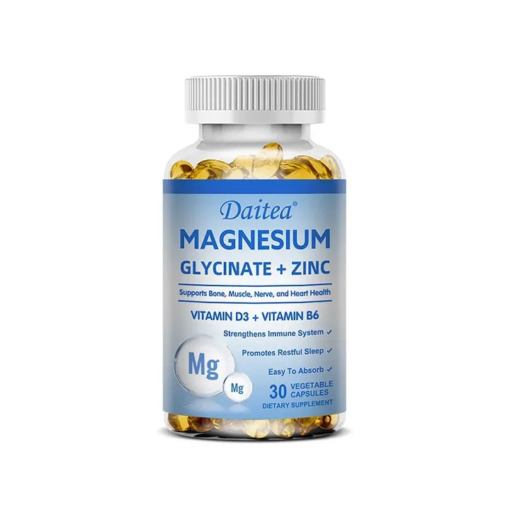 Magnesium Zinc &amp; Vitamin D3 - Triple Supplement for Men and Women - for Sleep, Bones, Heart, Immune Support