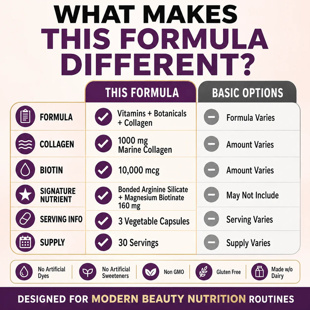 Hair, Skin &amp; Nails Vitamins – Biotin, Collagen &amp; Saw Palmetto