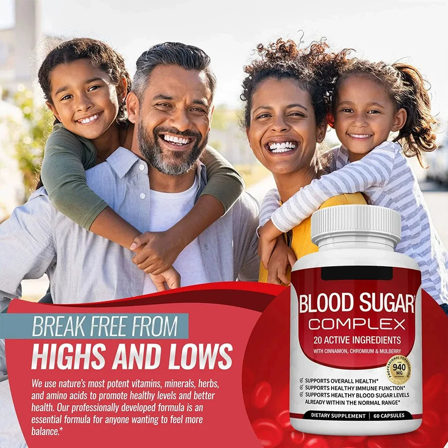 Blood Sugar Supplements Blood Sugar Balance Maintain Sugar Metabolism Support Diabetes and Cardiovascular Health