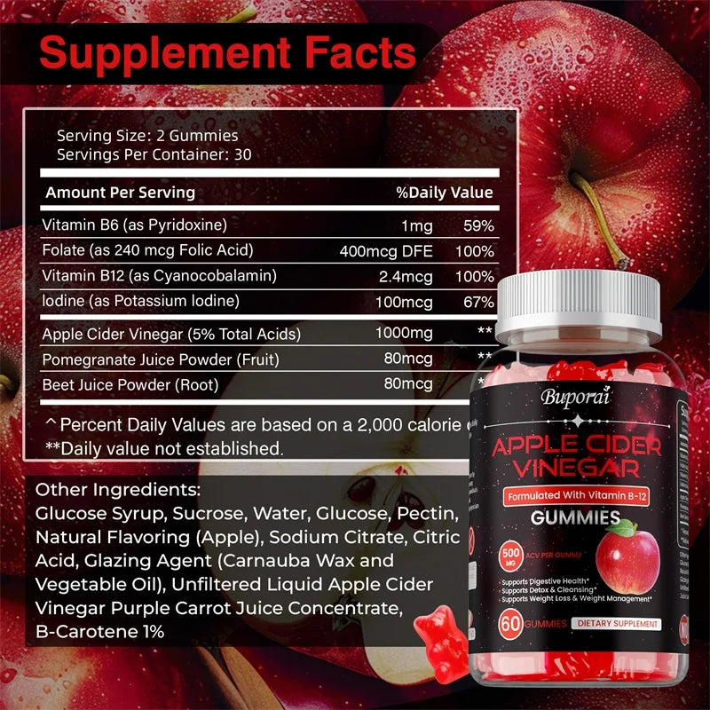 Apple Cider Vinegar Gummies – Digestive &amp; Weight Management Support