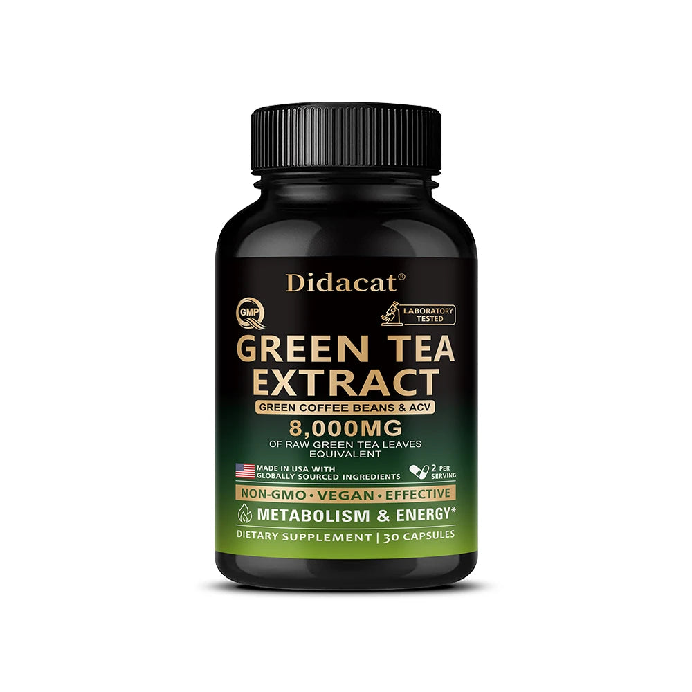 Green Tea Extract Capsules – Metabolism, Energy &amp; Focus