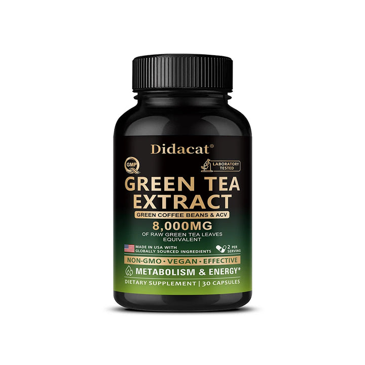 Green Tea Extract Capsules – Metabolism, Energy &amp; Focus