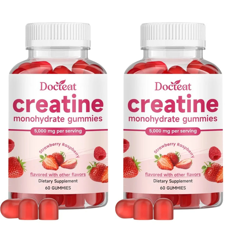 Docteat Creatine Monohydrate Gummies – 5,000mg, 60 Count