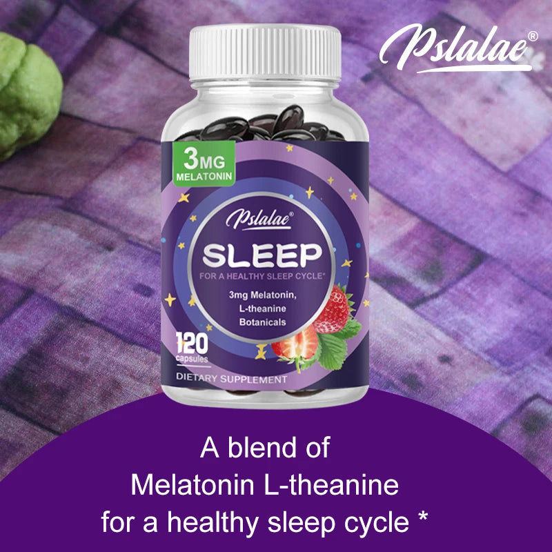 Melatonin 3mg + L-Theanine Capsules – Sleep Support