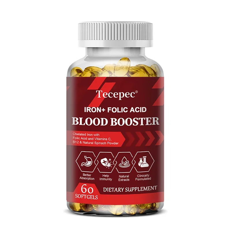 Iron + Folic Acid Supplement – Vitamin C, B12 &amp; Zinc