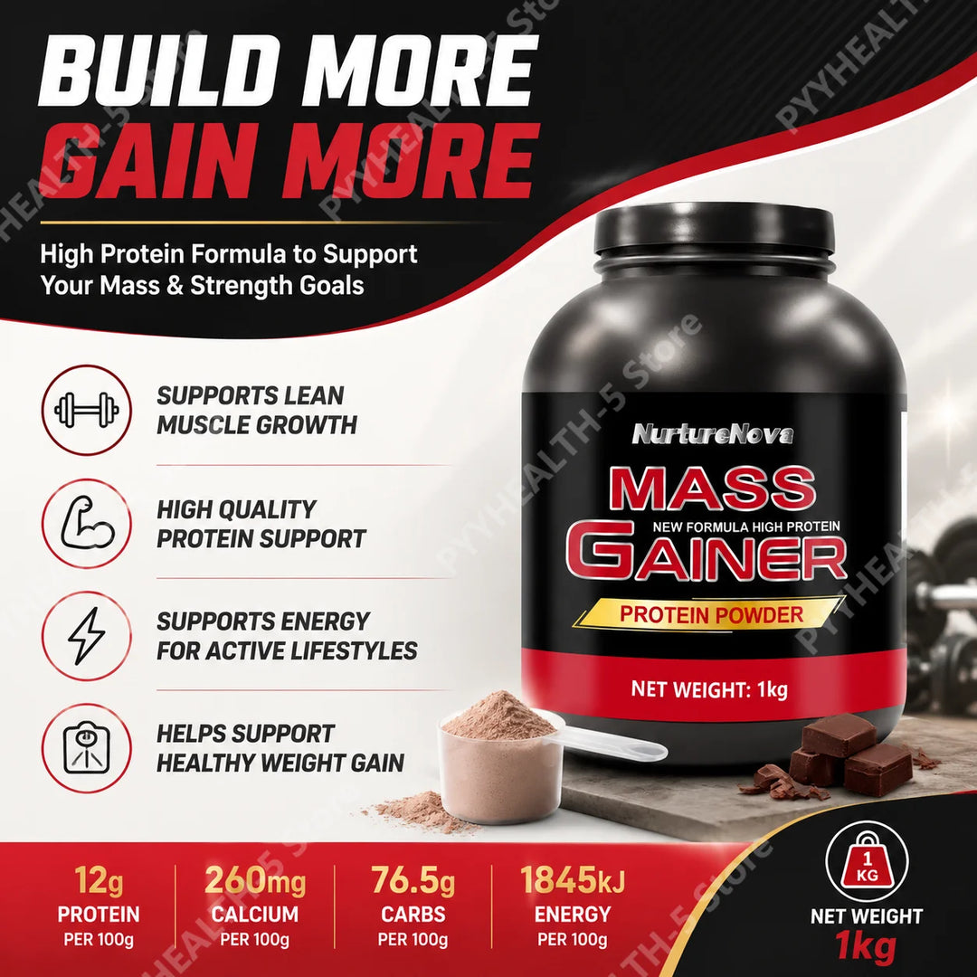NurtureNova Mass Gainer Protein Powder – 1kg