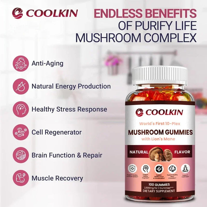Mushroom Gummy Complex – Maitake, Shiitake &amp; Lion’s Mane