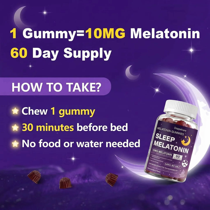 Melatonin 10mg Gummies – Magnesium &amp; Ashwagandha