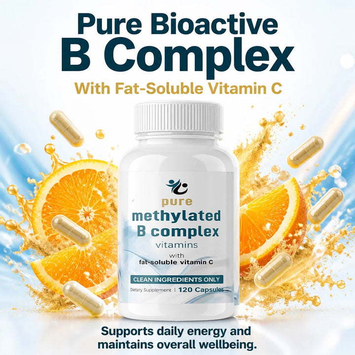 Methylated B-Complex – 11-in-1 with Methylfolate &amp; B12, 120 Capsules