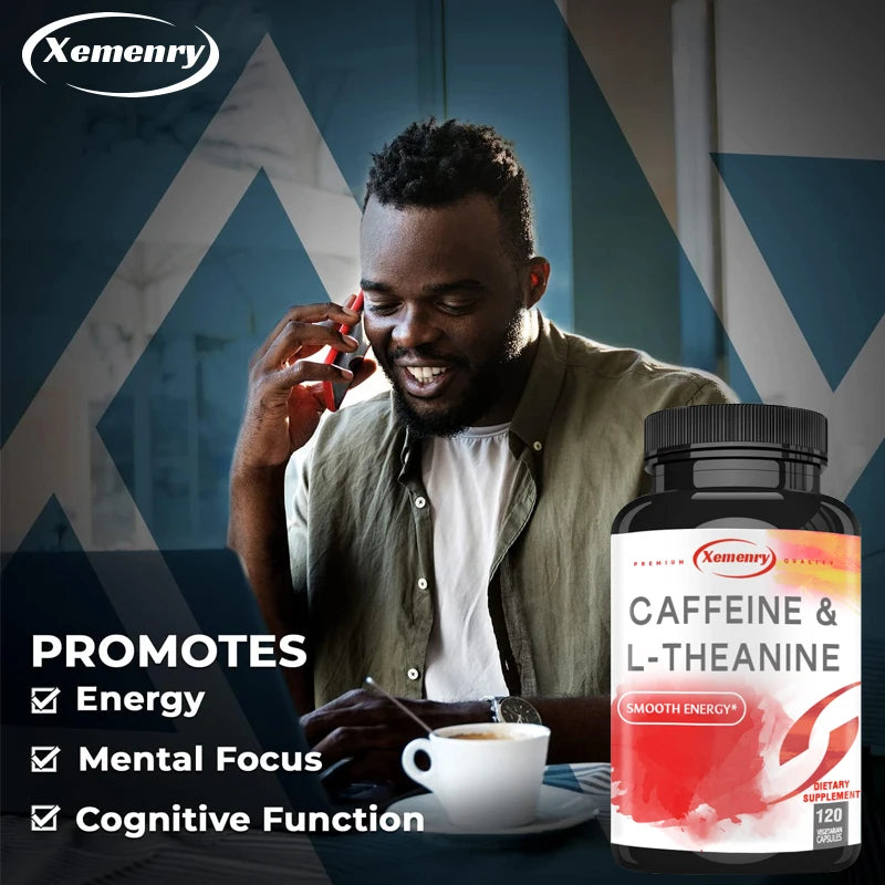Caffeine 50mg + L-Theanine 100mg Capsules