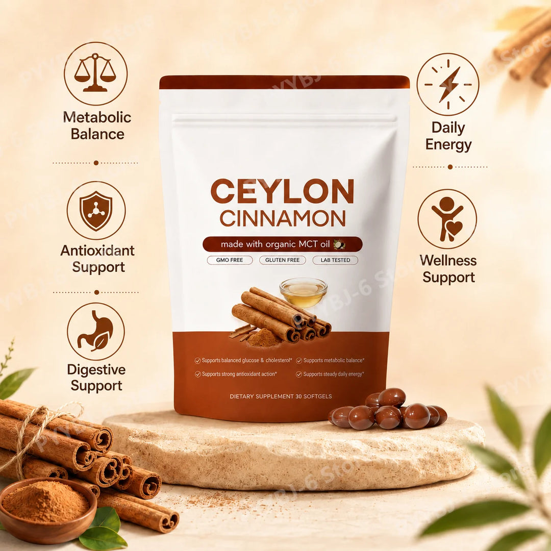 Ceylon Cinnamon Softgels with MCT Oil – Digestive &amp; Antioxidant Support