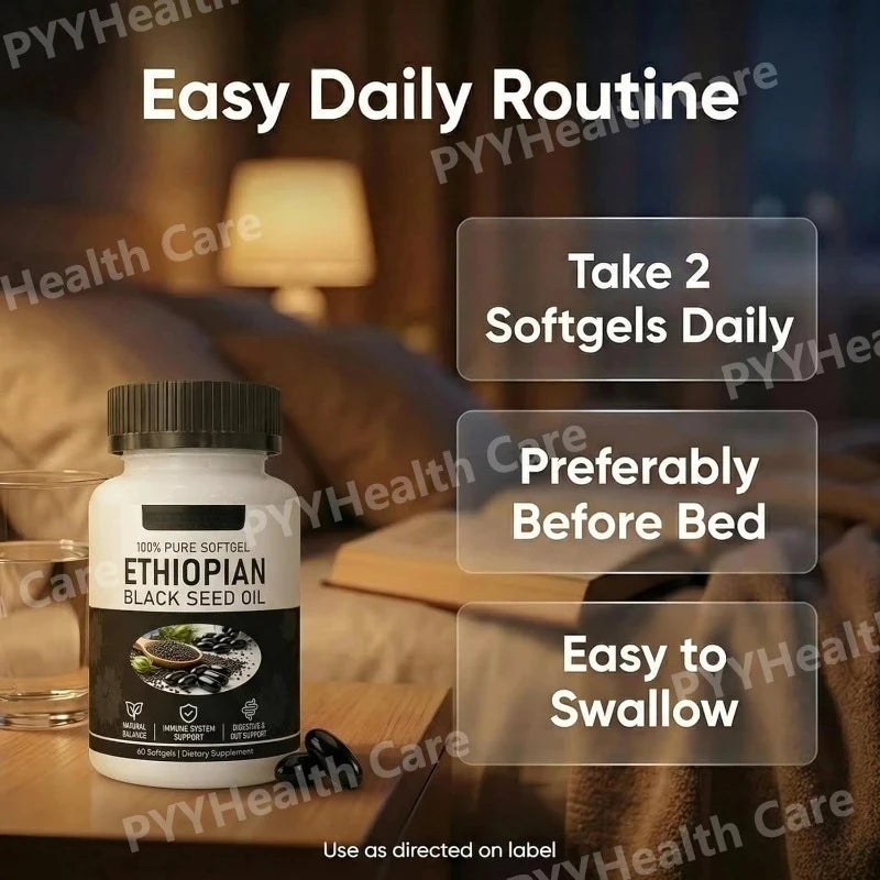 Ethiopian Black Seed Oil Capsules – 60 Softgels
