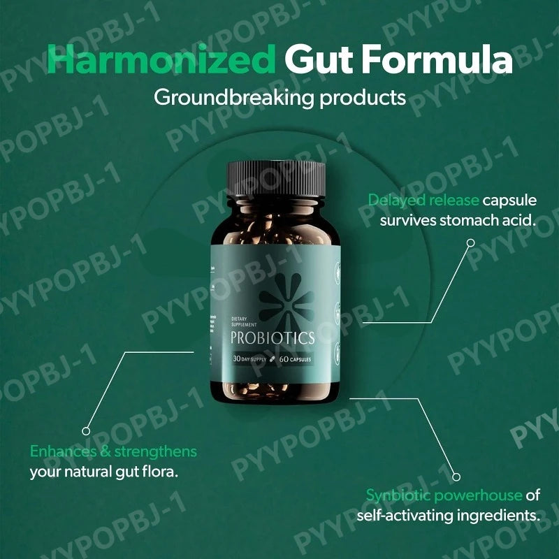 Probiotic Capsules with Prebiotic Plant Fiber – 60 Capsules